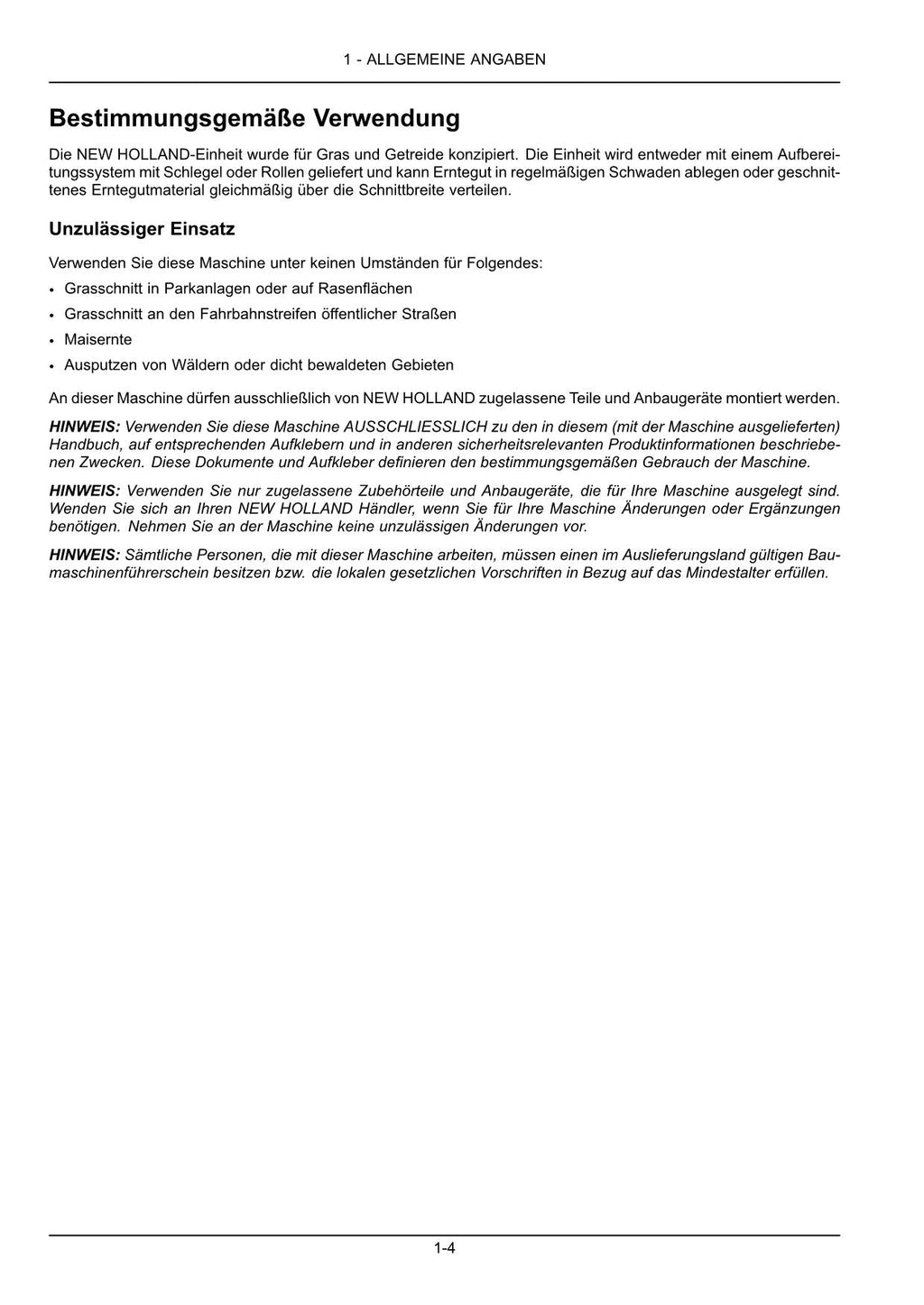 New Holland DISCCUTTER C 320 C 360 Scheibenmäher Betriebsanleitung