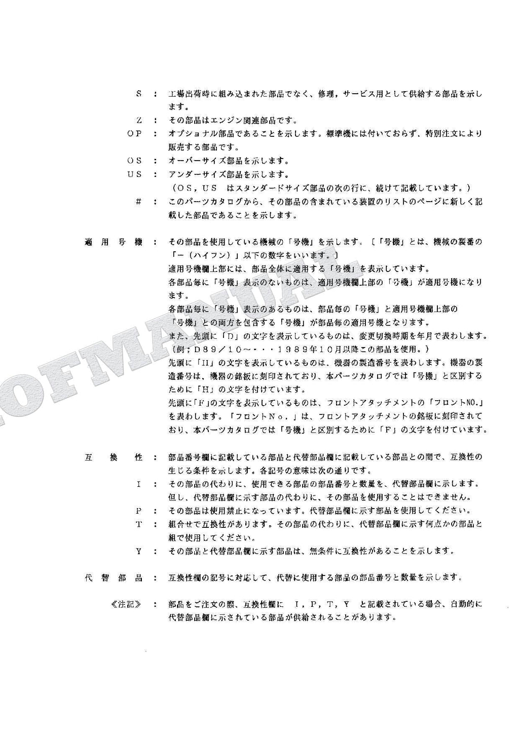 HITACHI EX90 Excavator Parts Catalog Manual