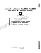 John Deere XUV560E XUV560E S4 cocodrilo Manual del Operador Español SN 040001-