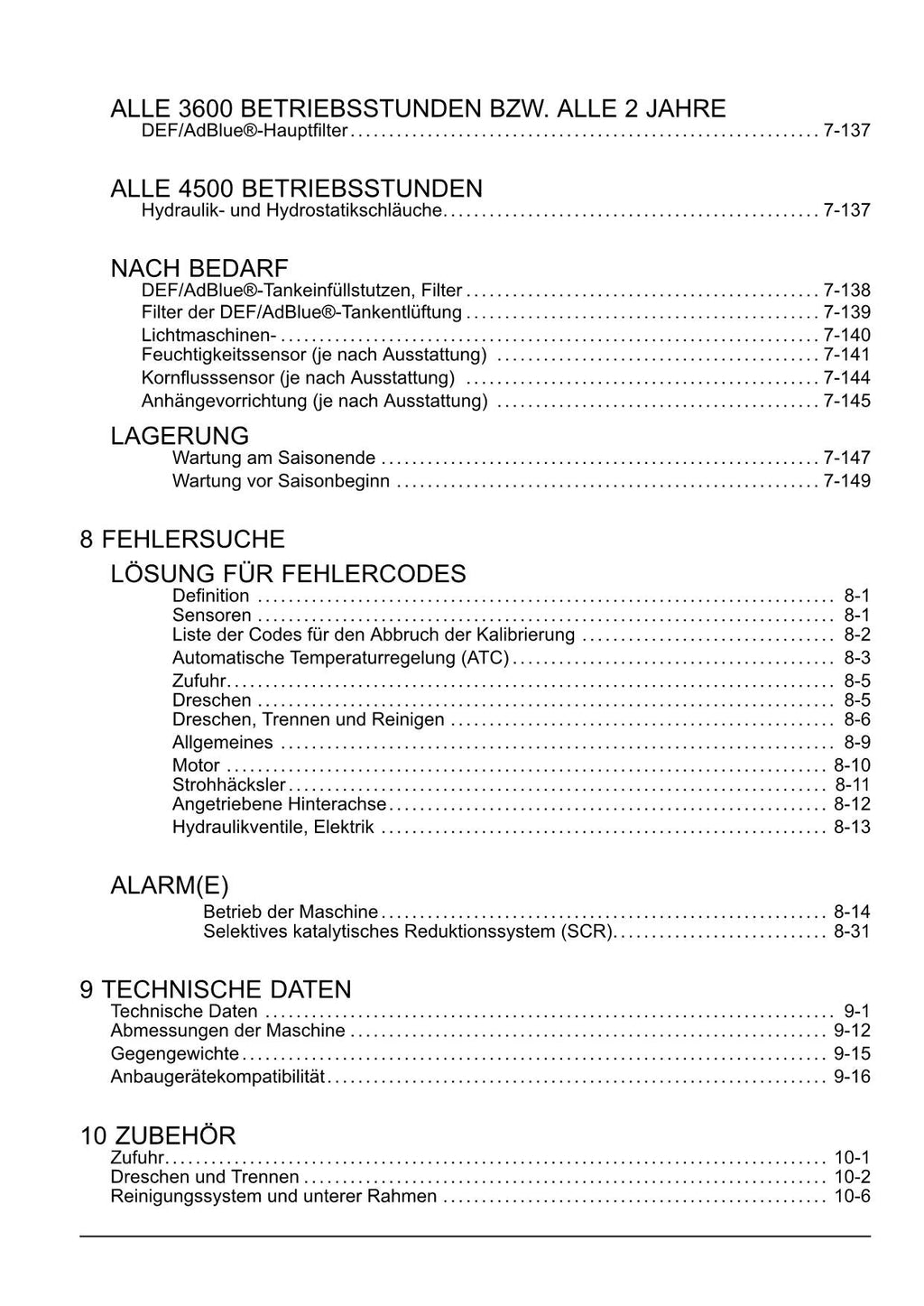 New Holland CX5080 CX6080 CX5090 ELEVATION Mähdrescher Betriebsanleitung 1965