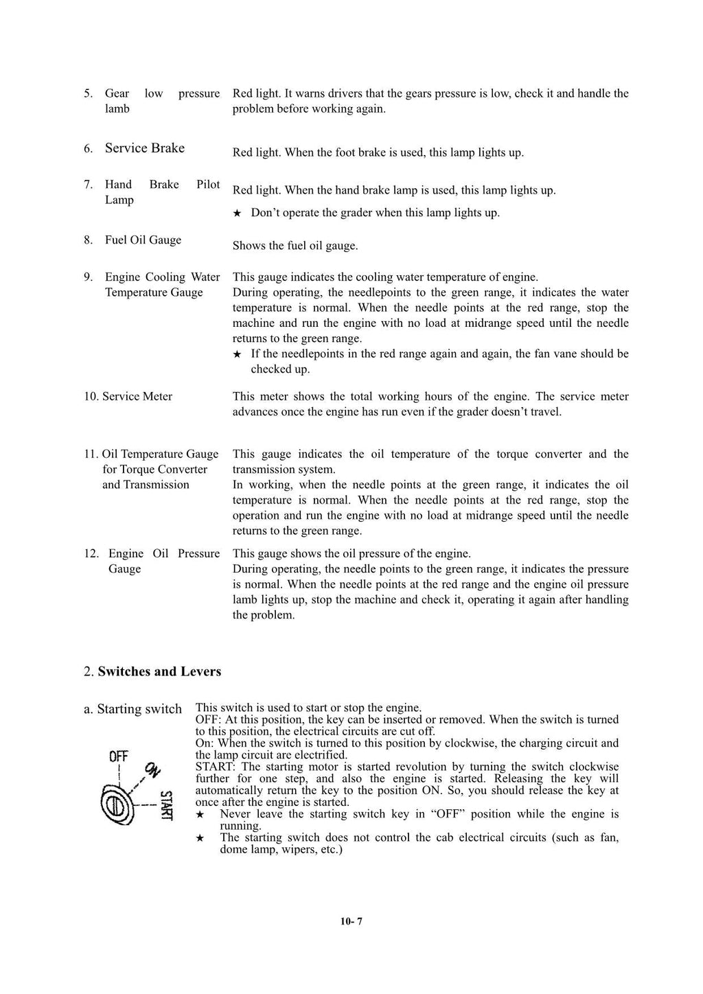 Hyundai HG220 MOTOR GRADER Operators Maintenance Manual