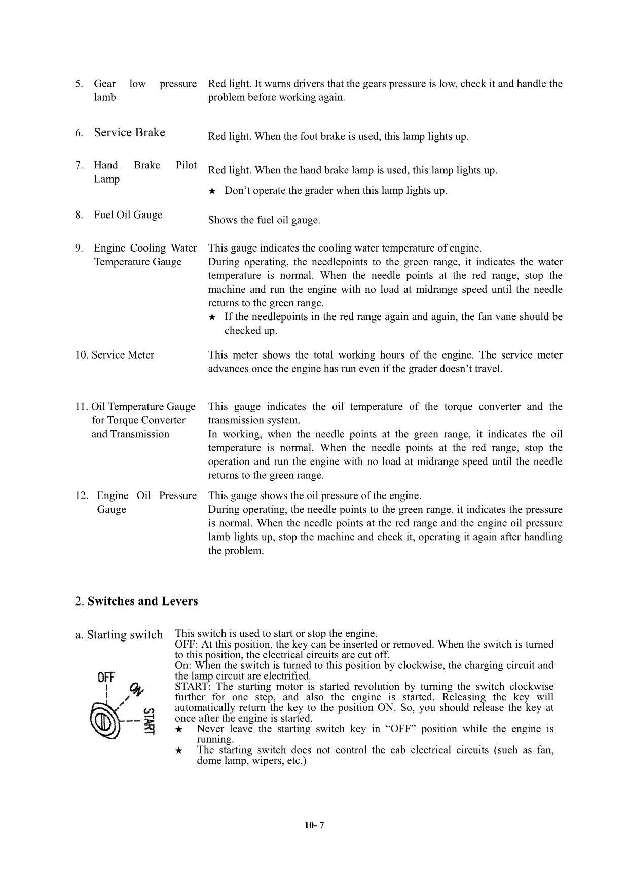 Hyundai HG220 MOTOR GRADER Operators Maintenance Manual