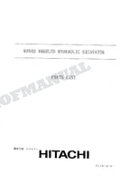 HITACHI WH04D Excavator Parts Catalog Manual P116-2-6