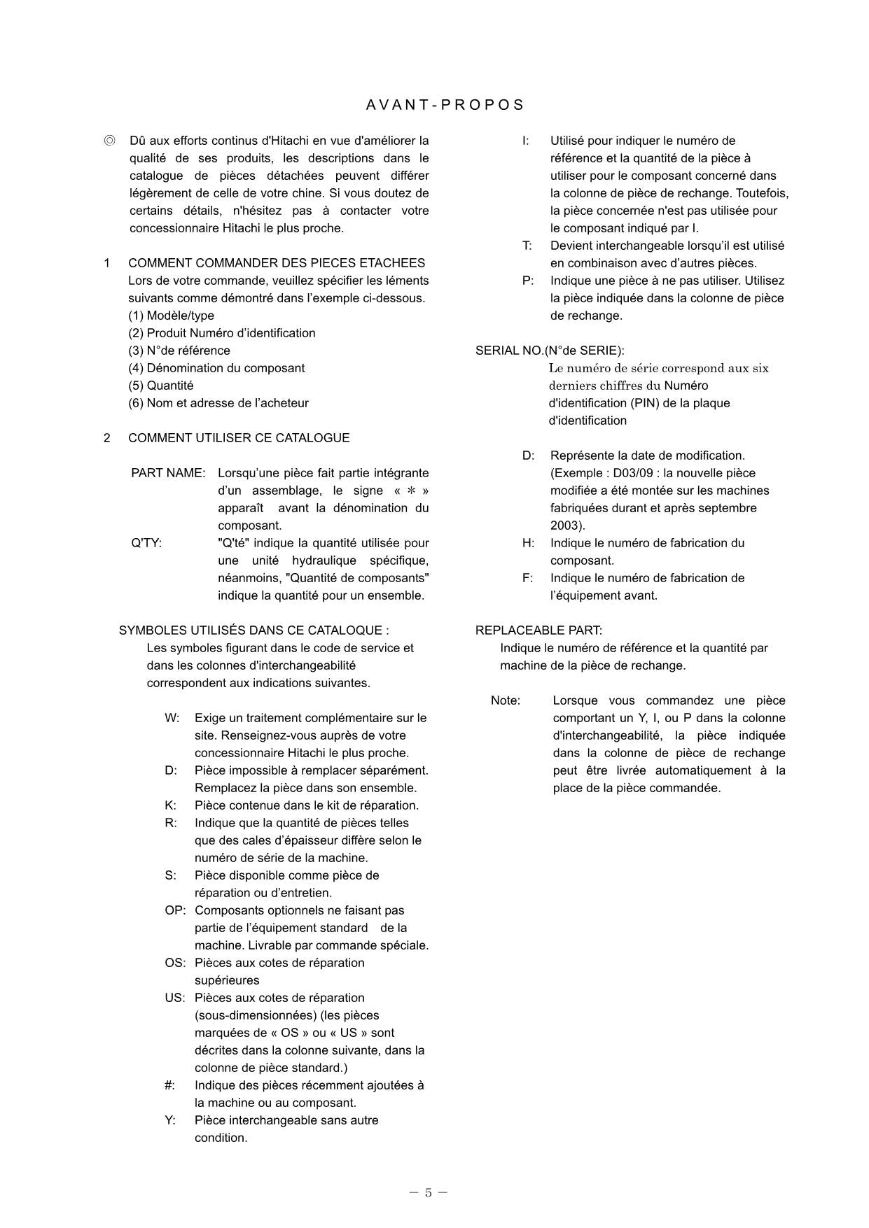 Hitachi ZW150 Wheel Loader Equip Component Parts Catalog Manual SN 000103-up