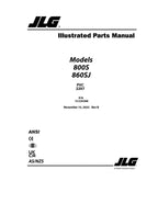JLG 800S 860SJ Boom Lift Parts Catalog Manual 31220388