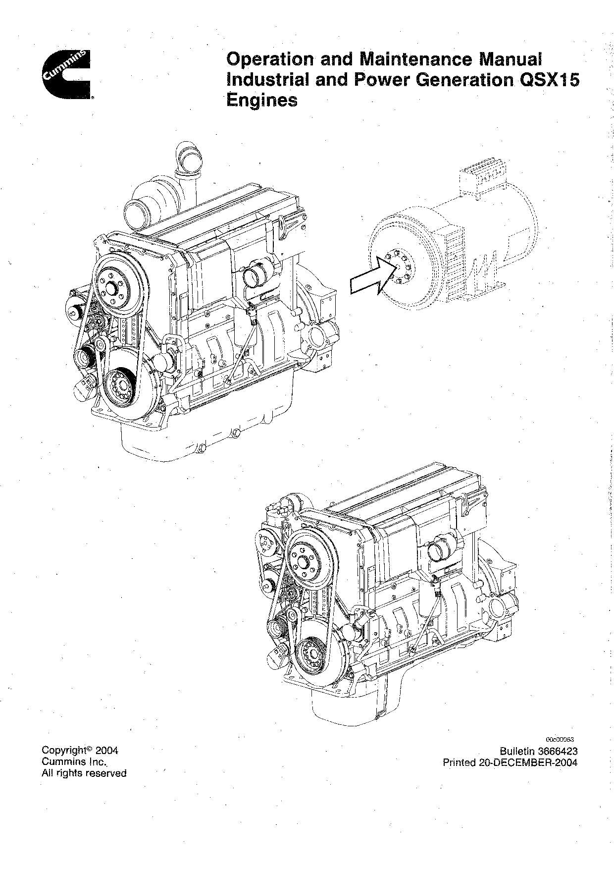 Manual de operación y mantenimiento del motor Hyundai CUMMINS QSX15