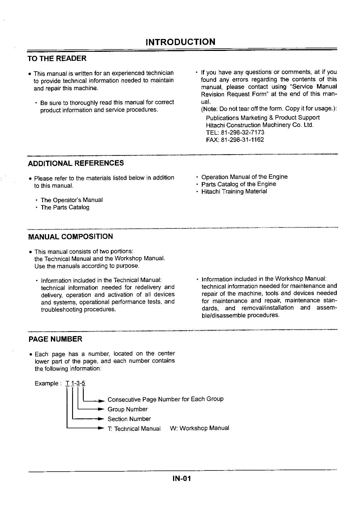 Manual de servicio y reparación del taller de la excavadora Hitachi EX8-2B