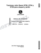 John Deere X750 X754 X758 Tractor Manual del Operador Español SN 060001-