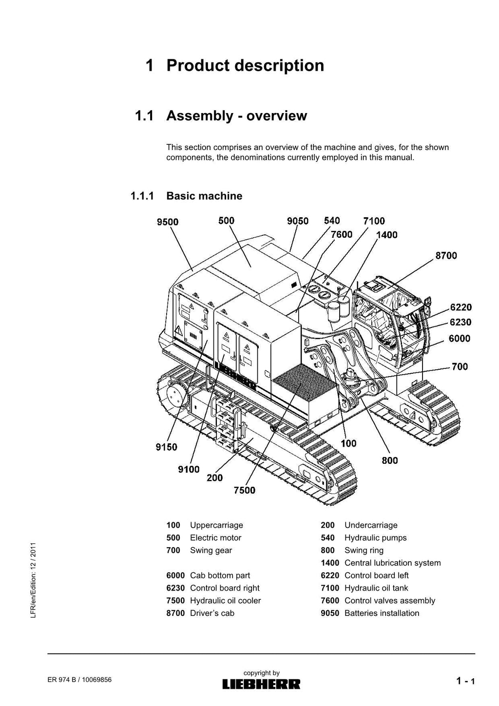 Liebherr ER974 B Excavator Operators manual