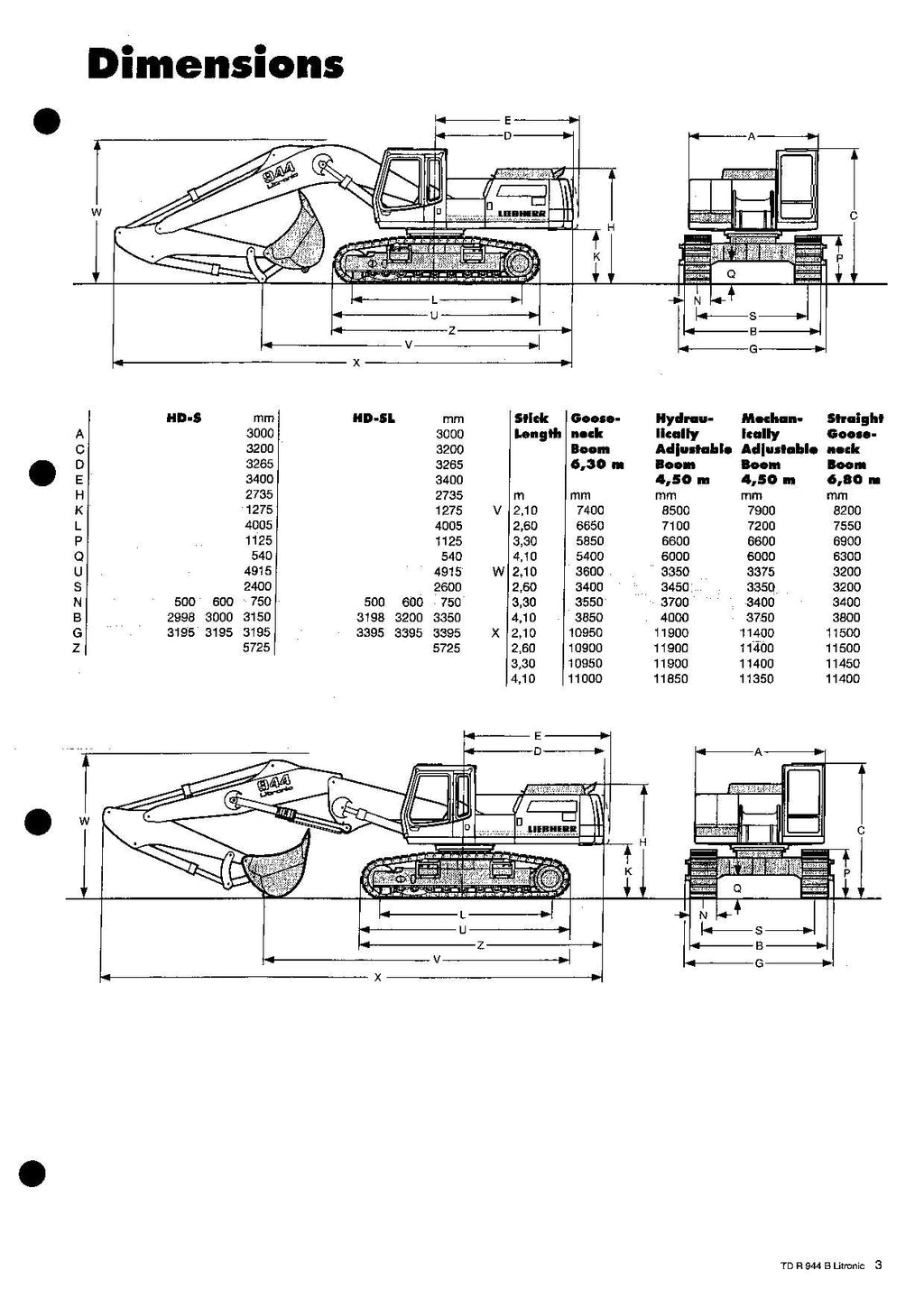 Liebherr R944 B Litronic Excavator Operators manual serial 9872