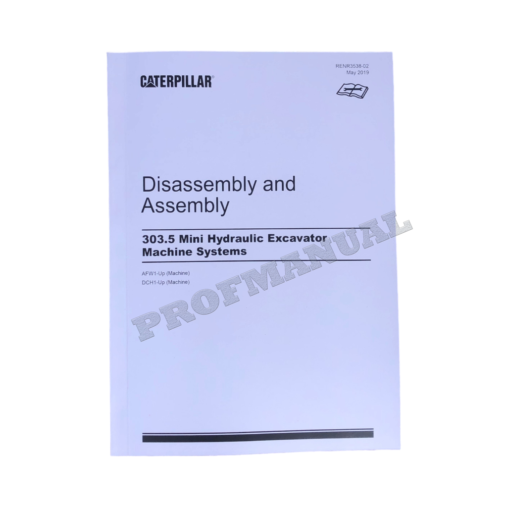 Caterpillar 303.5 Excavator Service Manual Disassem Assembly 2 books *Send serial #