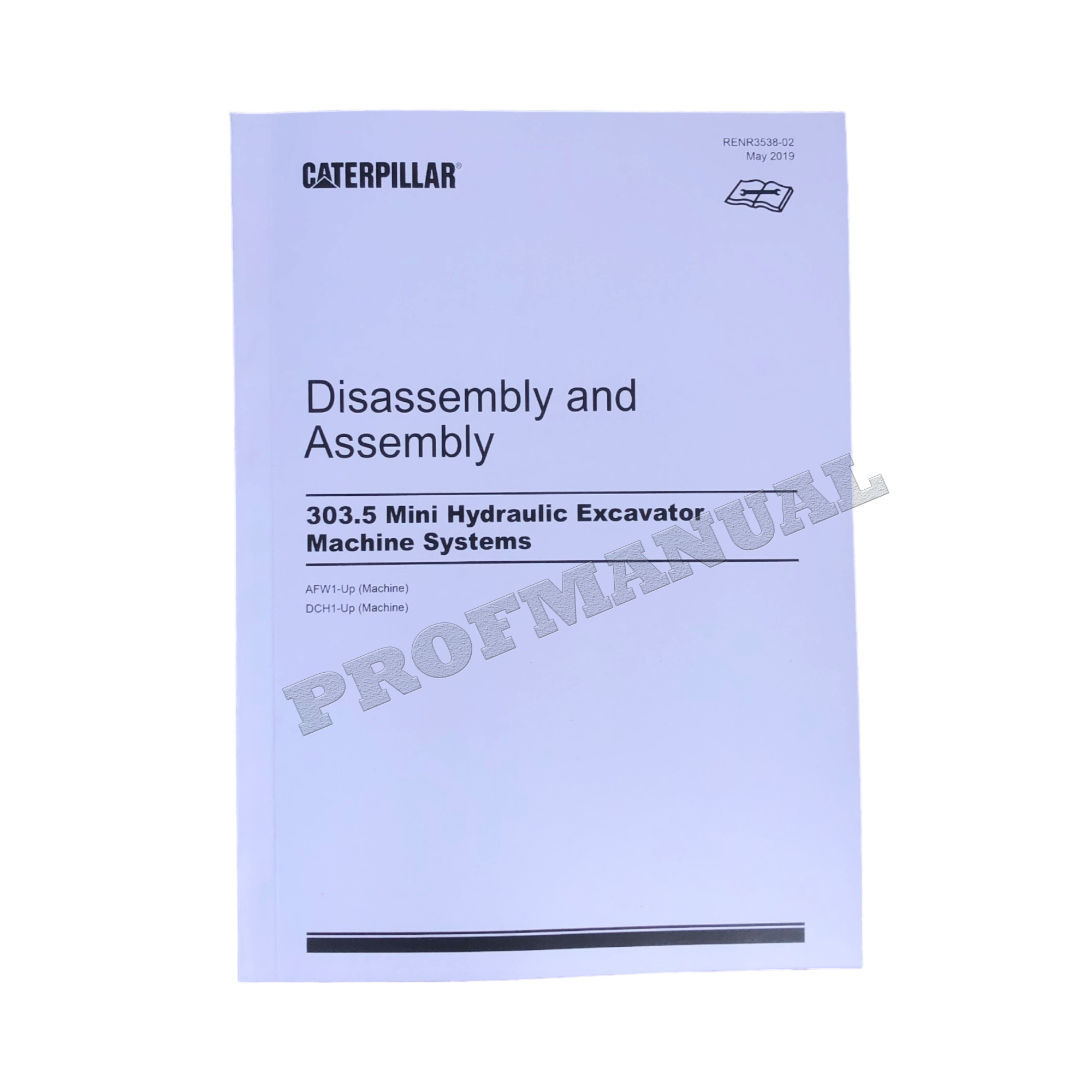 Caterpillar 303.5 Excavator Service Manual Disassem Assembly 2 books *Send serial #