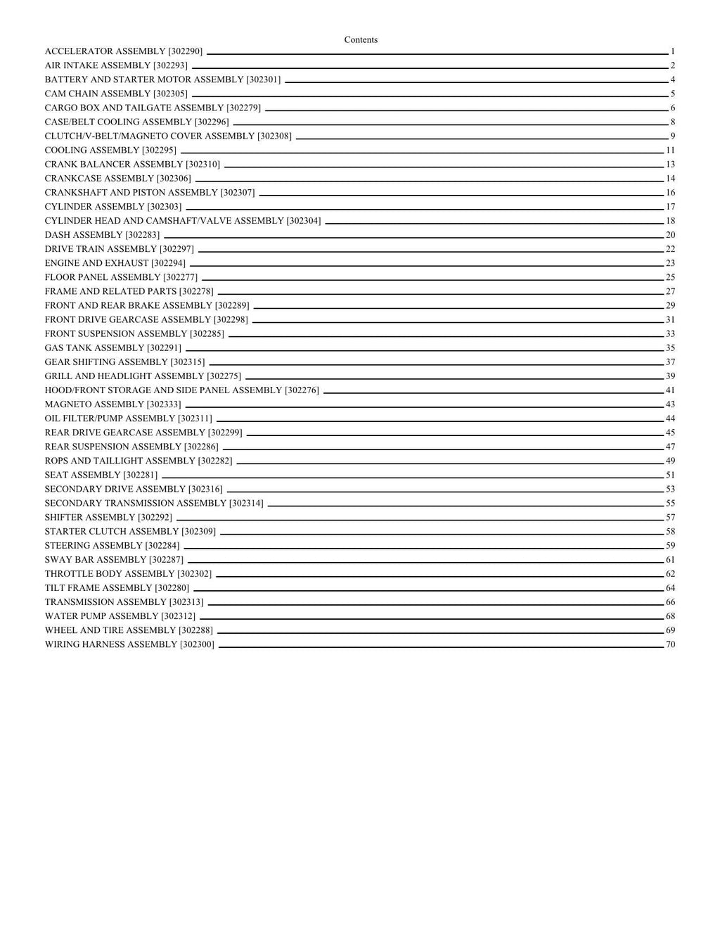 JLG 315G UTVs  Parts Catalog Manual