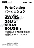 Manual del catálogo de piezas de la excavadora de cuchilla angular HITACHI ZX35U-3 ZX50U-3 ZX60USB-3