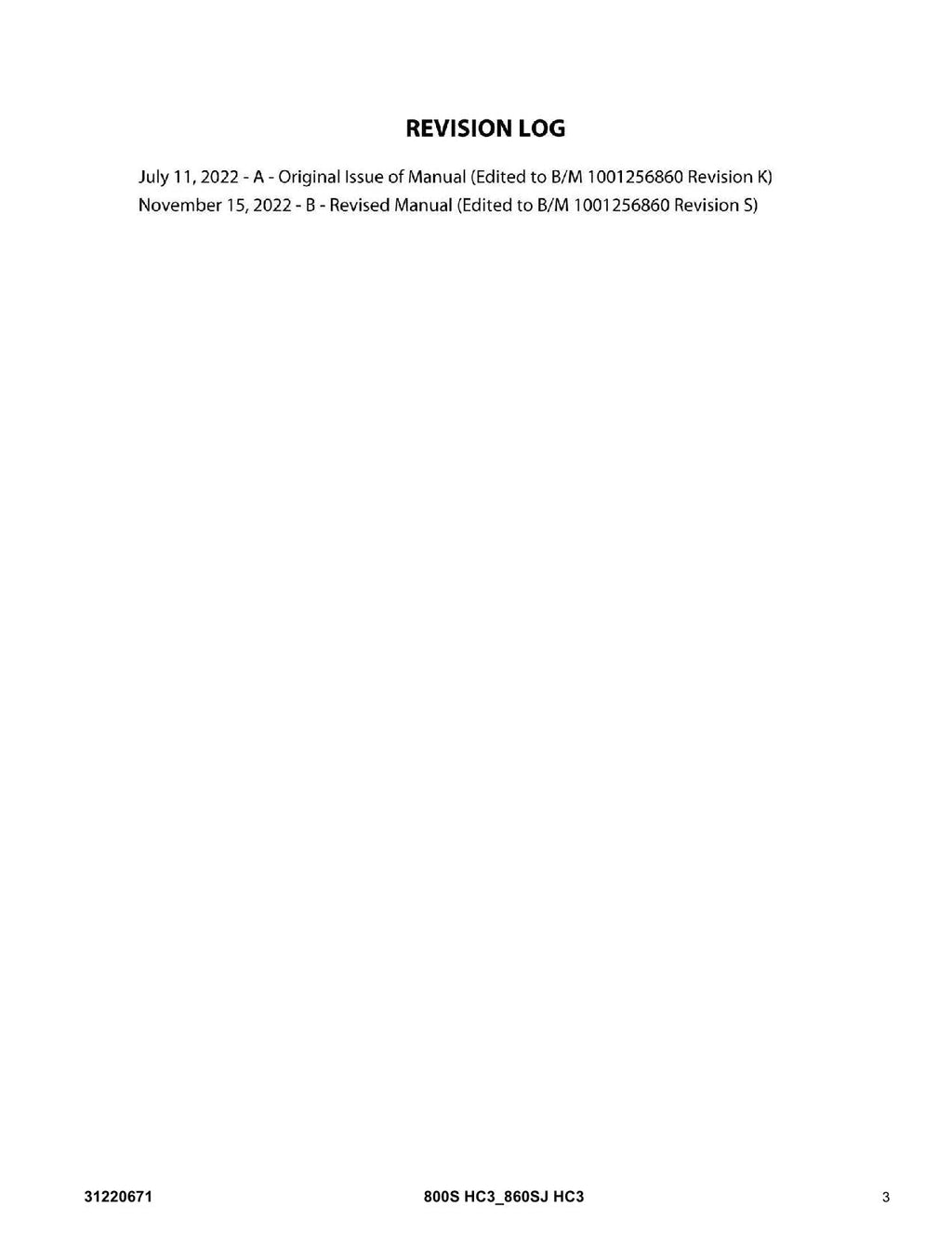 JLG 800S HC3 860SJ HC3 Boom Lift Parts Catalog Manual 31220671