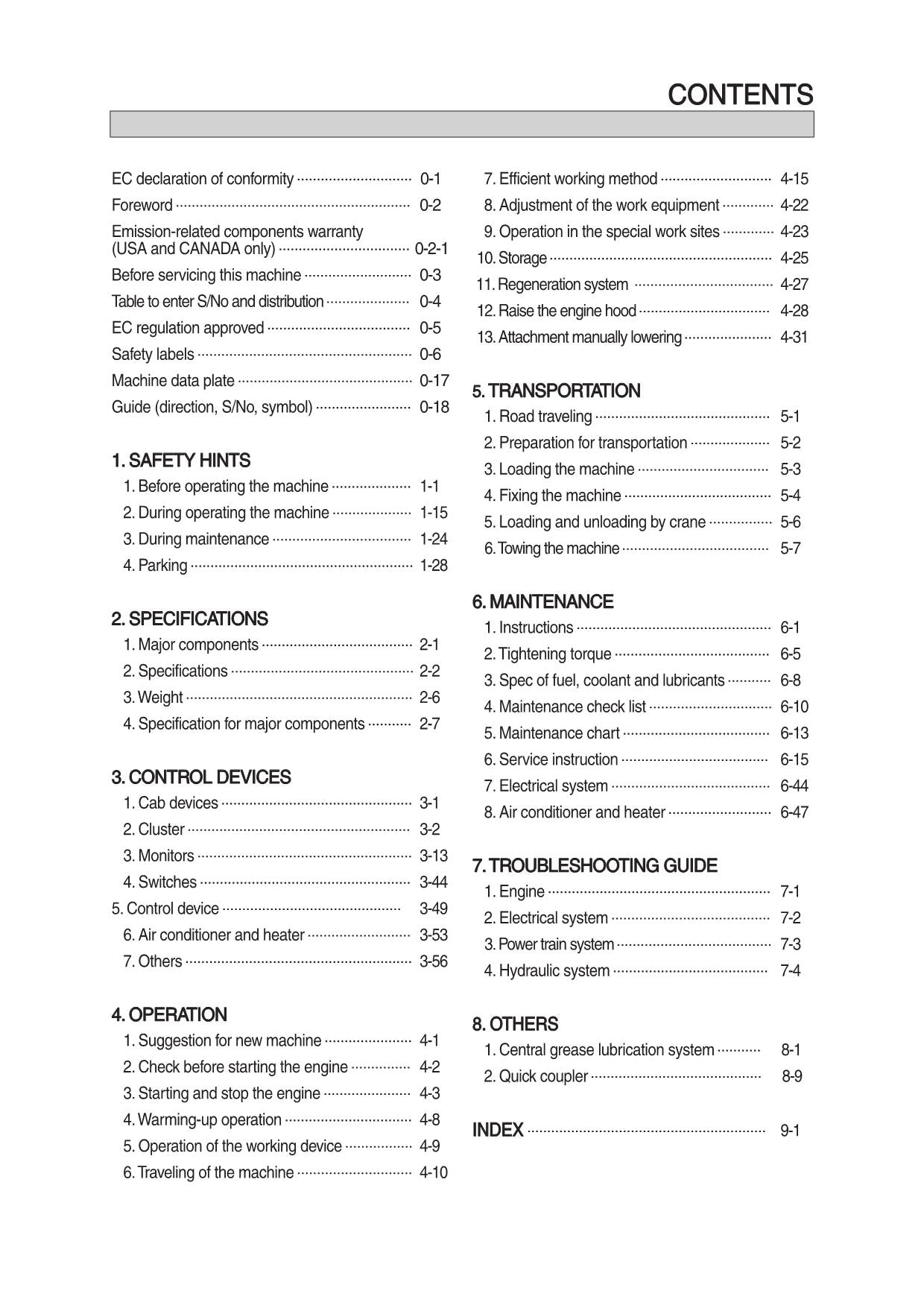 Manual de mantenimiento del operador de la cargadora de ruedas Hyundai HL975