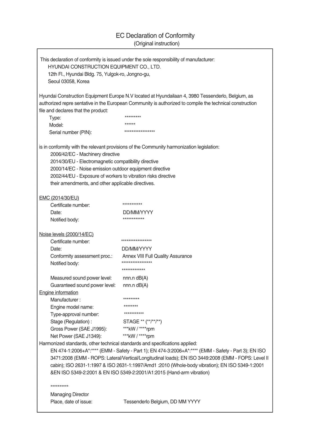 Hyundai HX25AZ HX30AZ CRAWLER EXCAVATOR Operators Maintenance Manual
