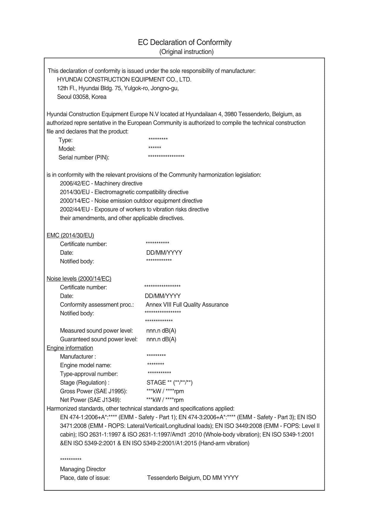 Hyundai HX25AZ HX30AZ CRAWLER EXCAVATOR Operators Maintenance Manual