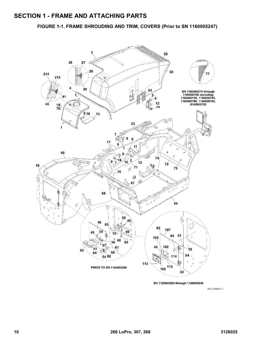 JLG 26.6 26.6 LP 266 266 LoPro 30.7 307 Telehandler Parts Catalog Manual
