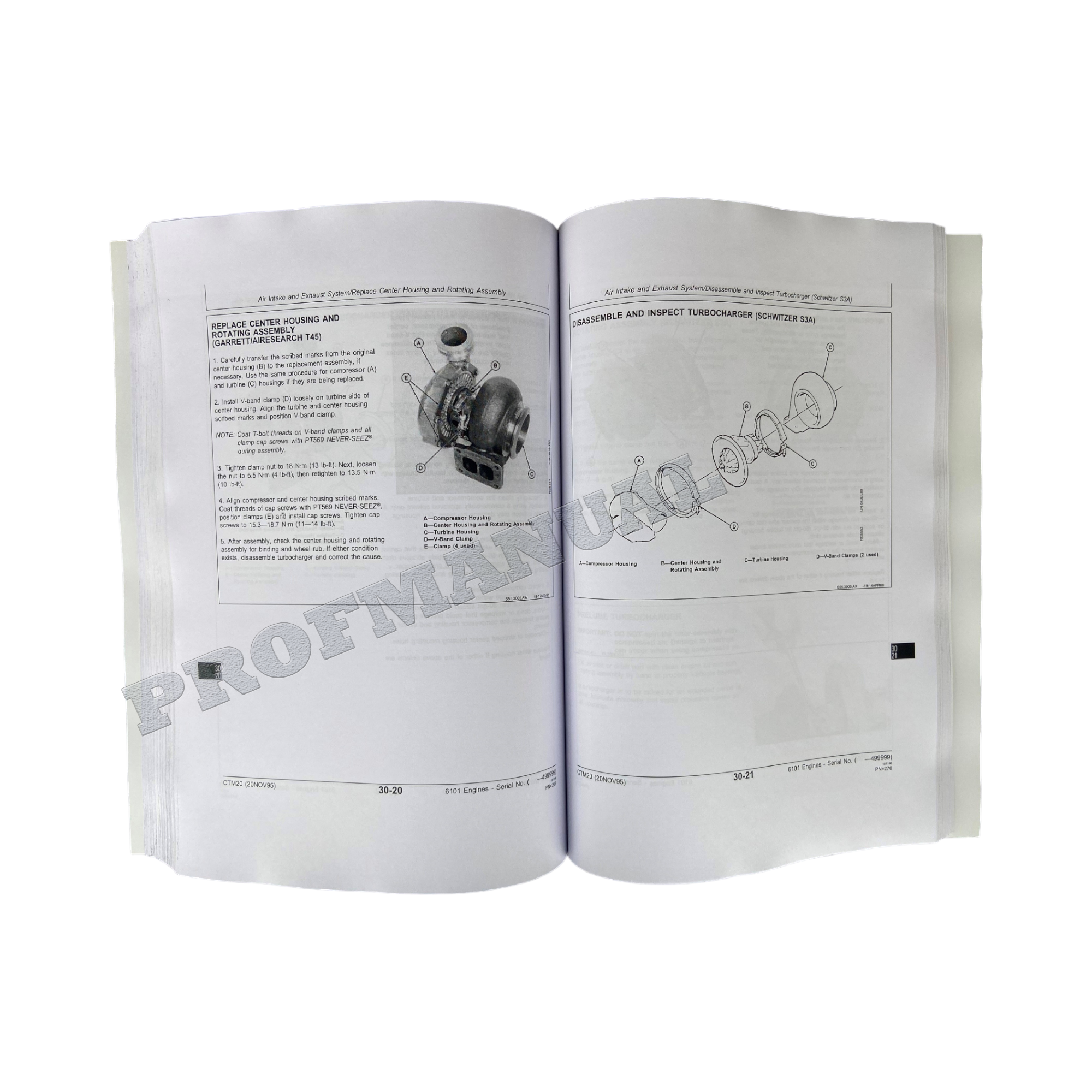 John Deere Series 500 6101 Engine tractor 8560 8760 8960 Service manual CTM20