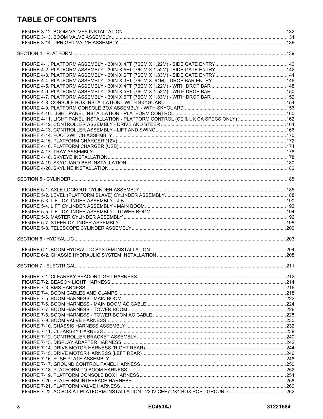 Catálogo de piezas del elevador de pluma JLG EC450AJ Manual en copia impresa