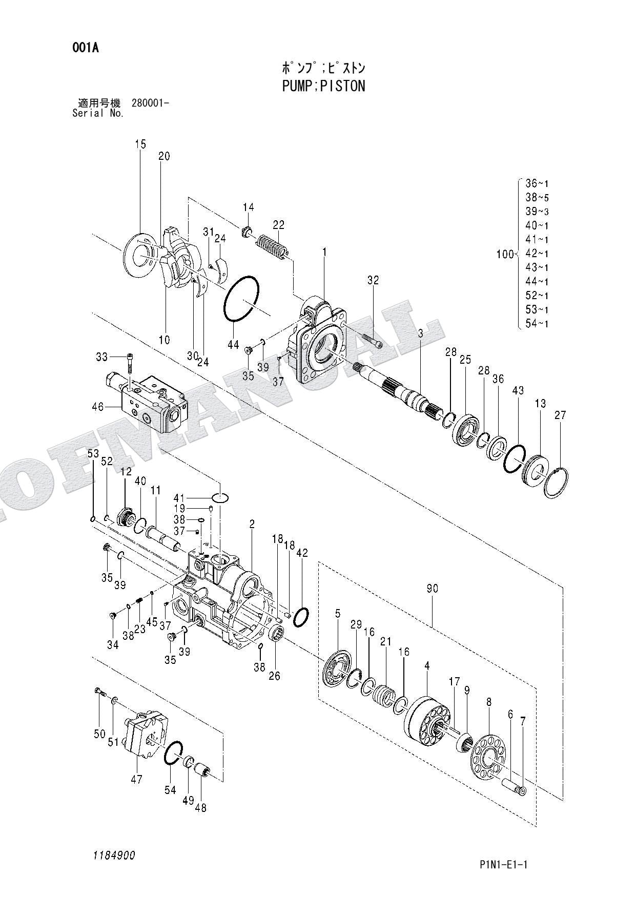 HITACHI ZAXIS ZX60USB-3 Equipment Component Excavator Parts Catalog Manual