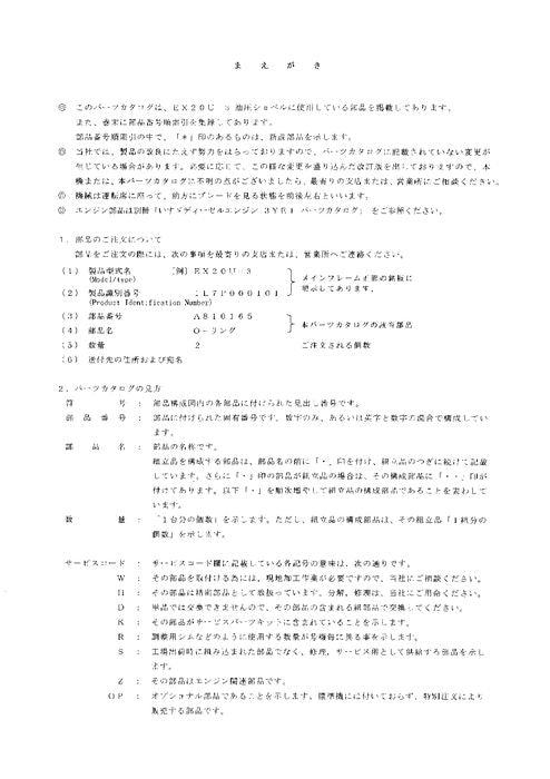 Manual del catálogo de piezas de la excavadora Hitachi EX20U-3