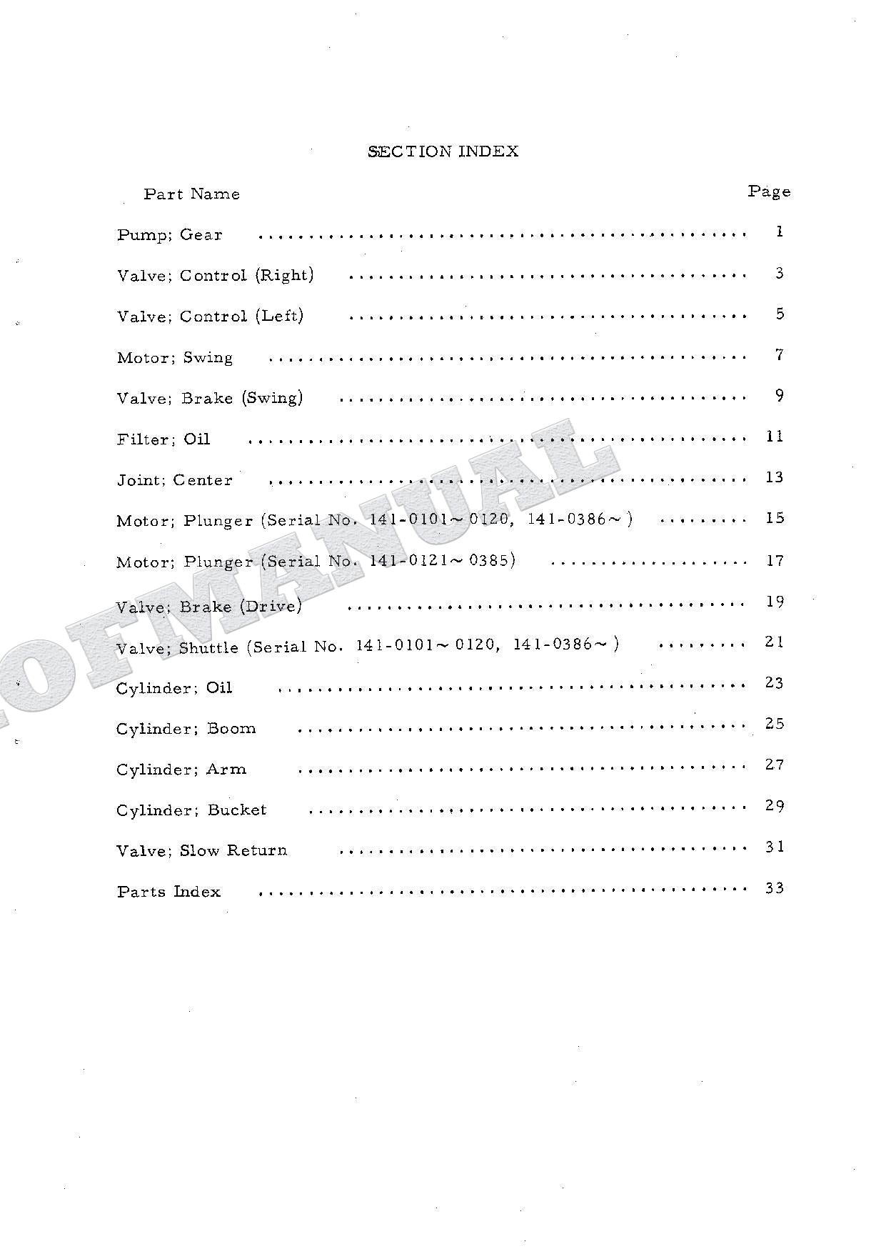 HITACHI UH02 Equipment Component Excavator Parts Catalog Manual
