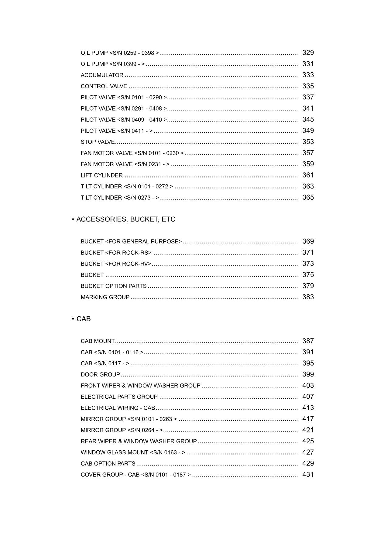 Hitachi ZW370-G Wheel Loader Parts Catalog Manual SN 0451-up
