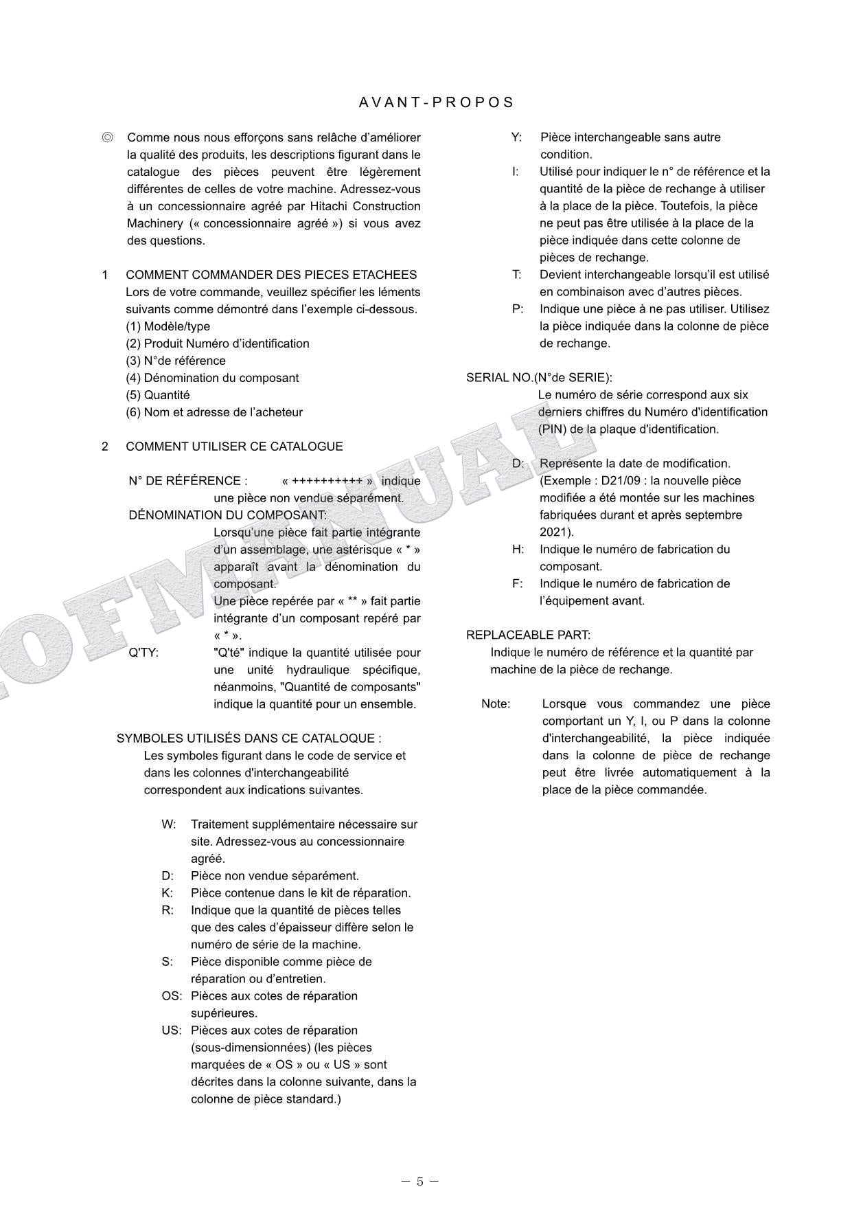 HITACHI ZX160LC-5B ZX180LC-5B Series ISUZU Engine Engine Parts Catalog Manual