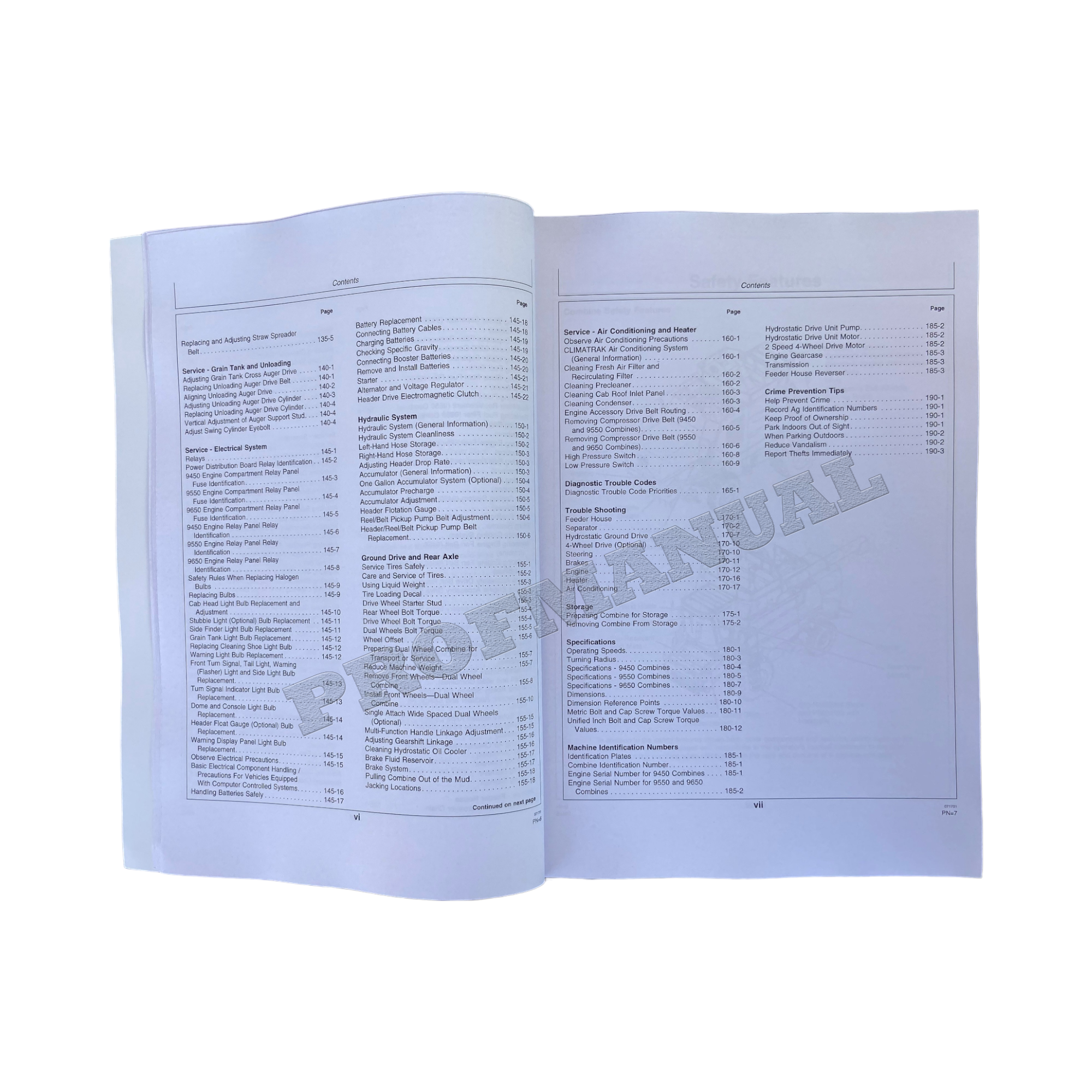 Manual del operador de la cosechadora John Deere 9450, 9550 y 9650 + ¡Extra! OMH202764