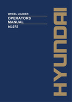 Hyundai HL975 WHEEL LOADER Operators Maintenance Manual