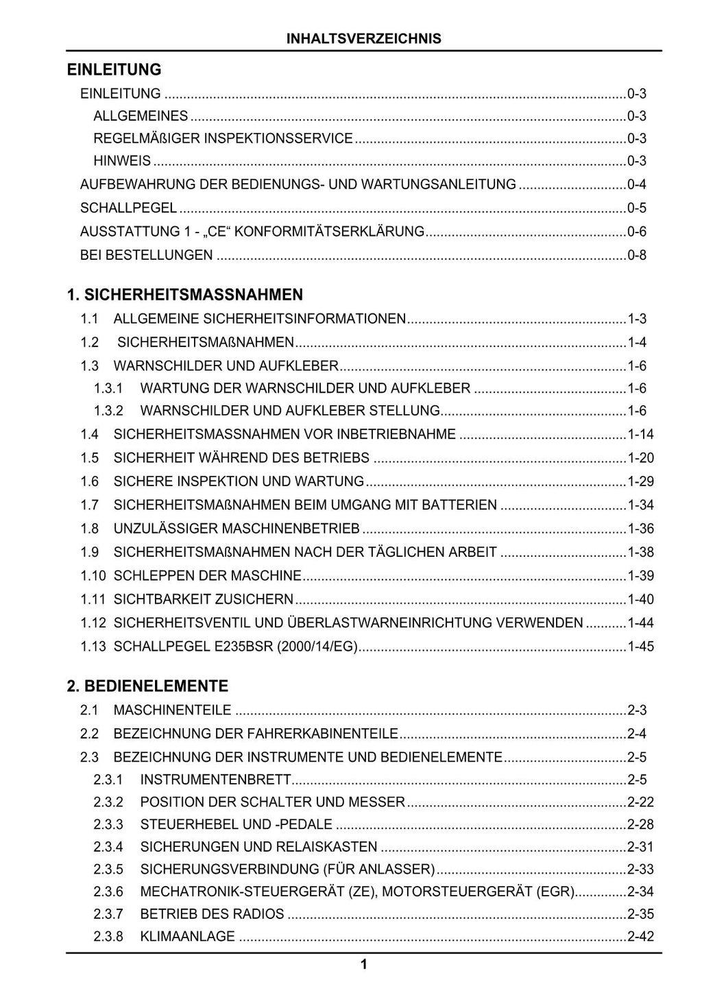 New Holland E225BSR Bagger Betriebsanleitung