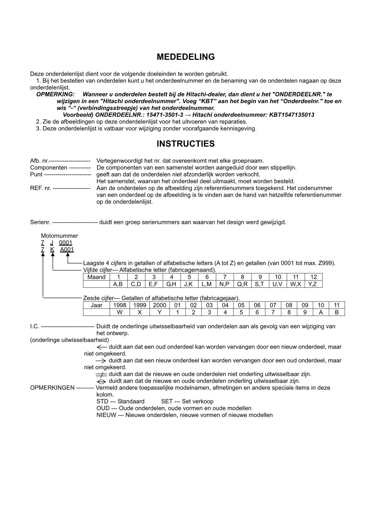 Hitachi D1105-EKB-HFM-1 D1105-EKB-HFM-2 Engine Wheel Loader Parts Catalog Manual
