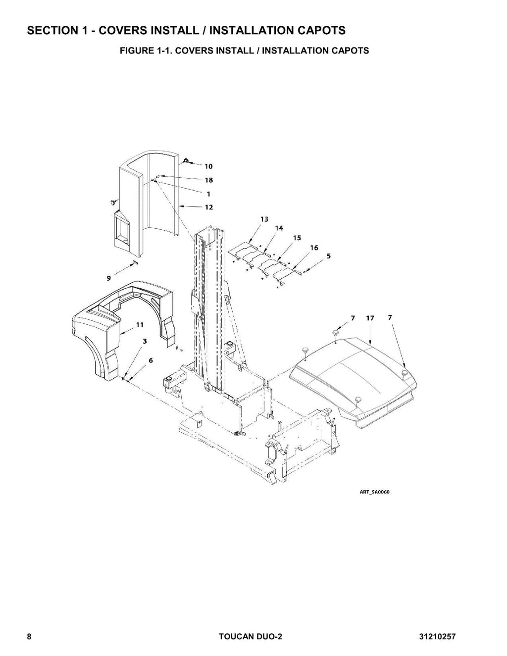 TOUCAN Vertical Lift Duo Parts Catalog Manual Multi language