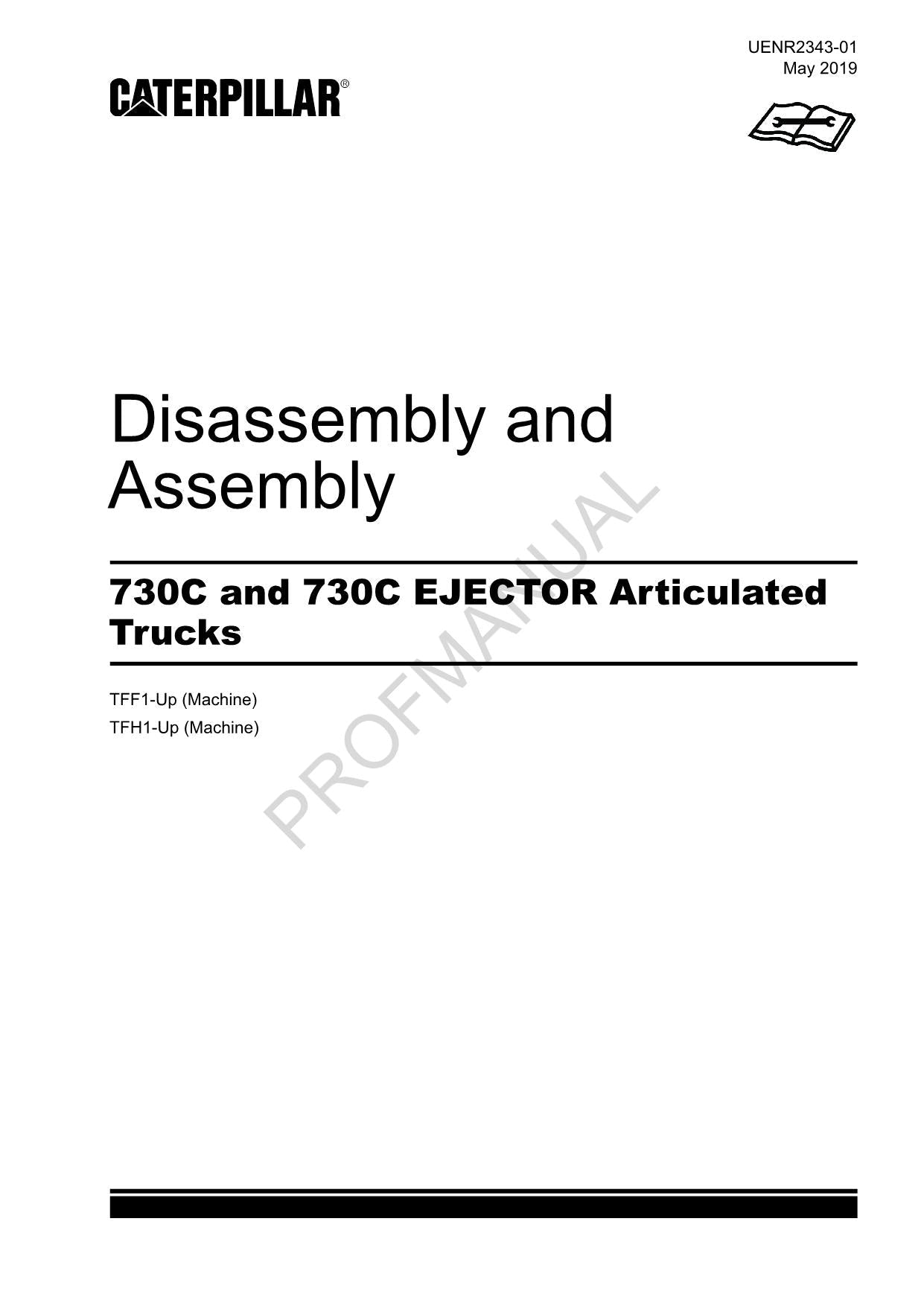 Manual de servicio de desmontaje y montaje del camión articulado Caterpillar 730C 730C EJECTOR