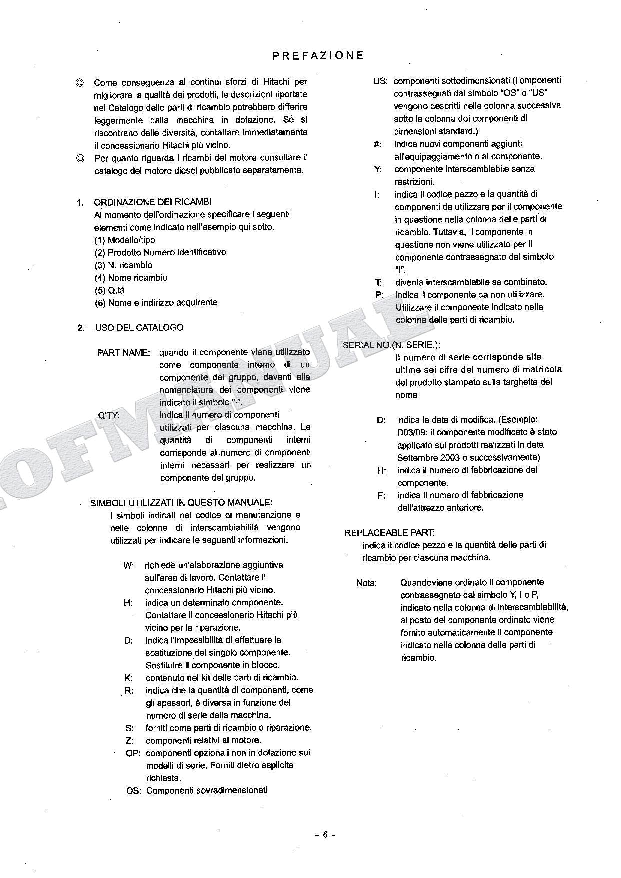 HITACHI ZAXIS ZX75US-A ZX85US Excavator Parts Catalog Manual
