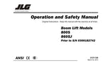 Manual del operador de mantenimiento y operación de plataformas elevadoras JLG 800S 860SJ 3121138
