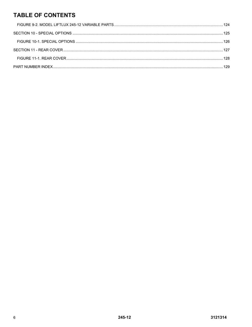 LIFTLUX 245-12 Scissor Lift Parts Catalog Manual