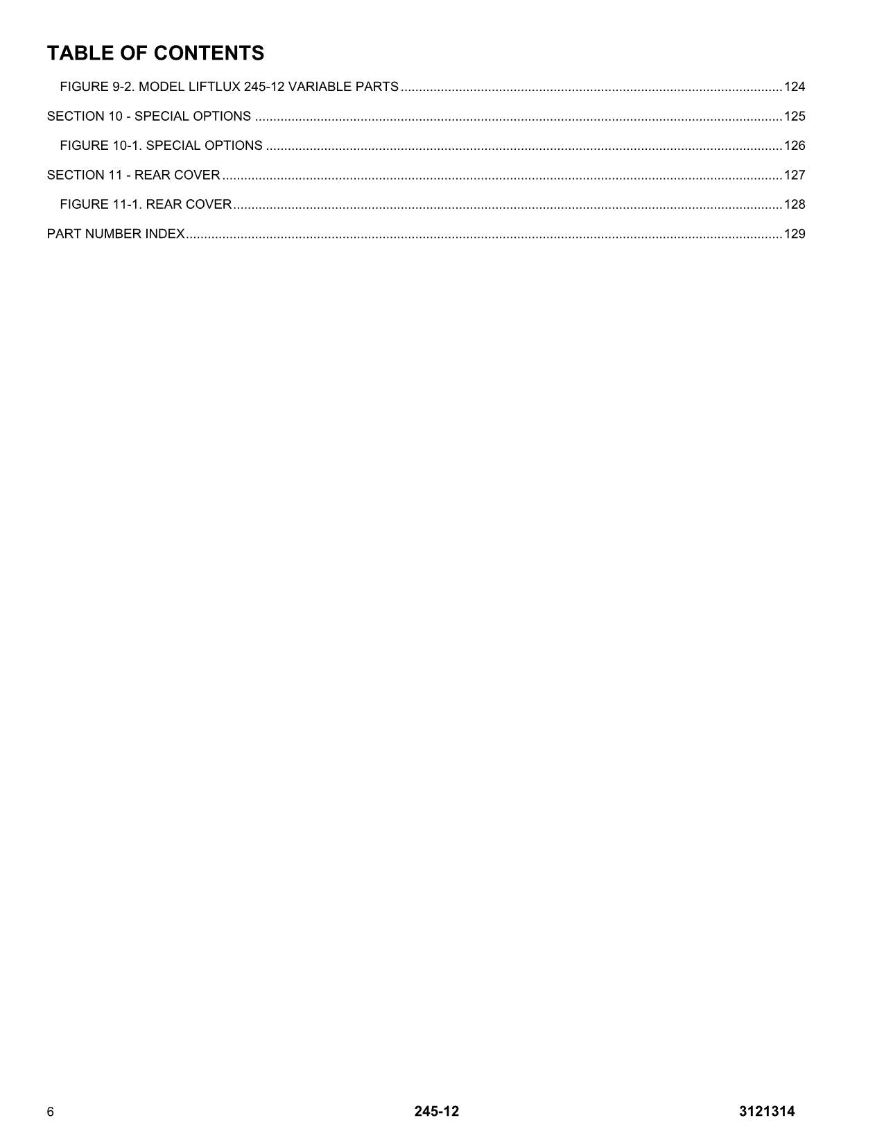 LIFTLUX 245-12 Scissor Lift Parts Catalog Manual