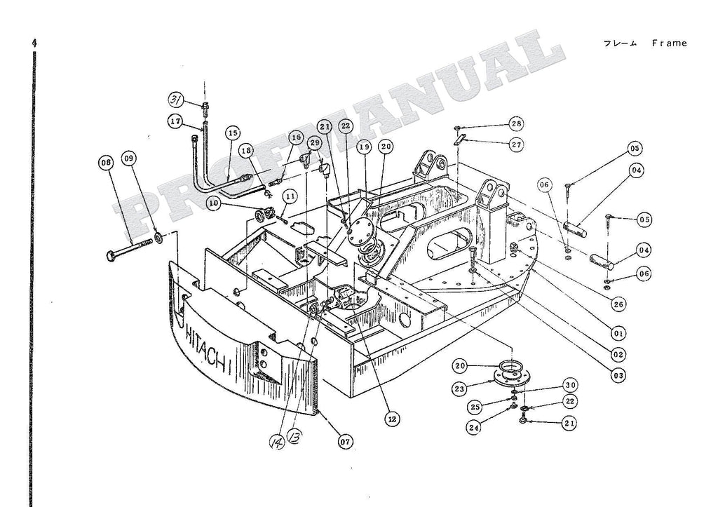 HITACHI UH03-3 CONSTRUCTION Excavator Parts Catalog Manual