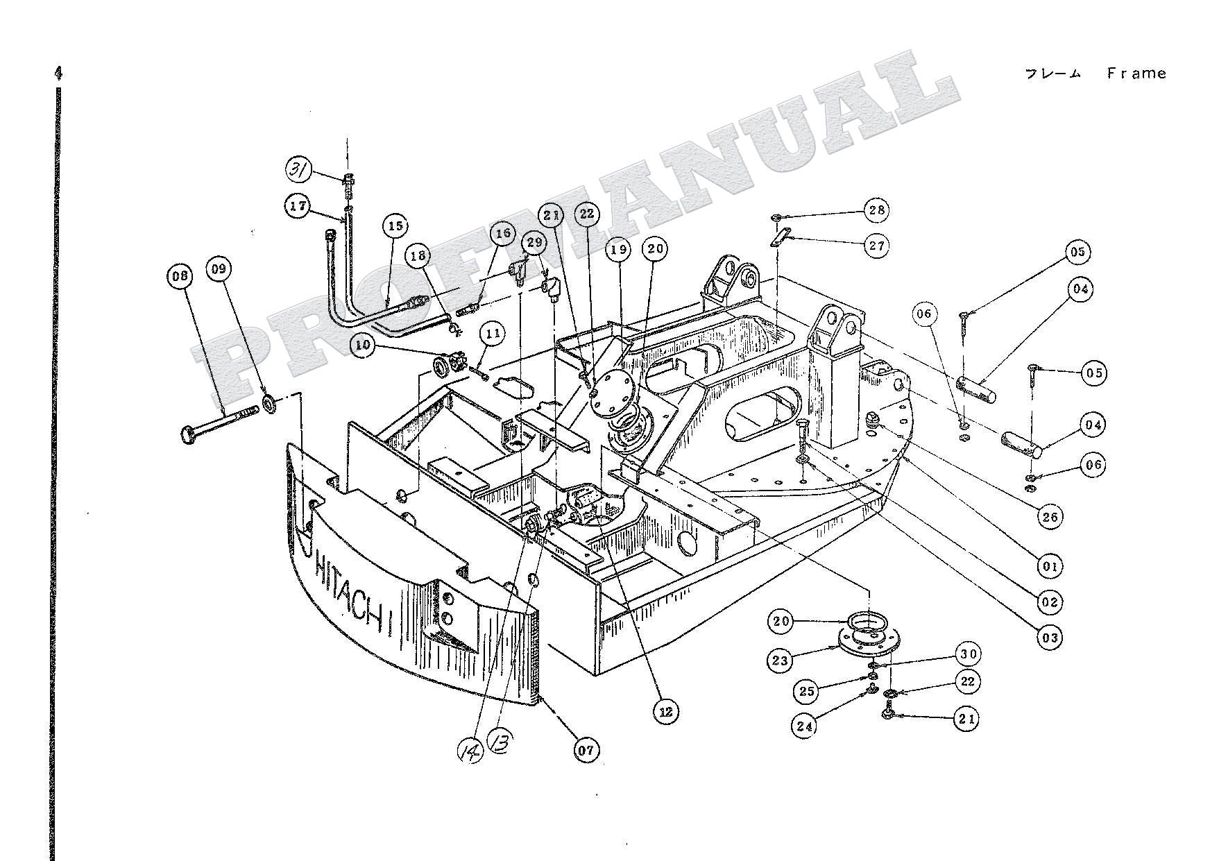 HITACHI UH03-3 CONSTRUCTION Excavator Parts Catalog Manual