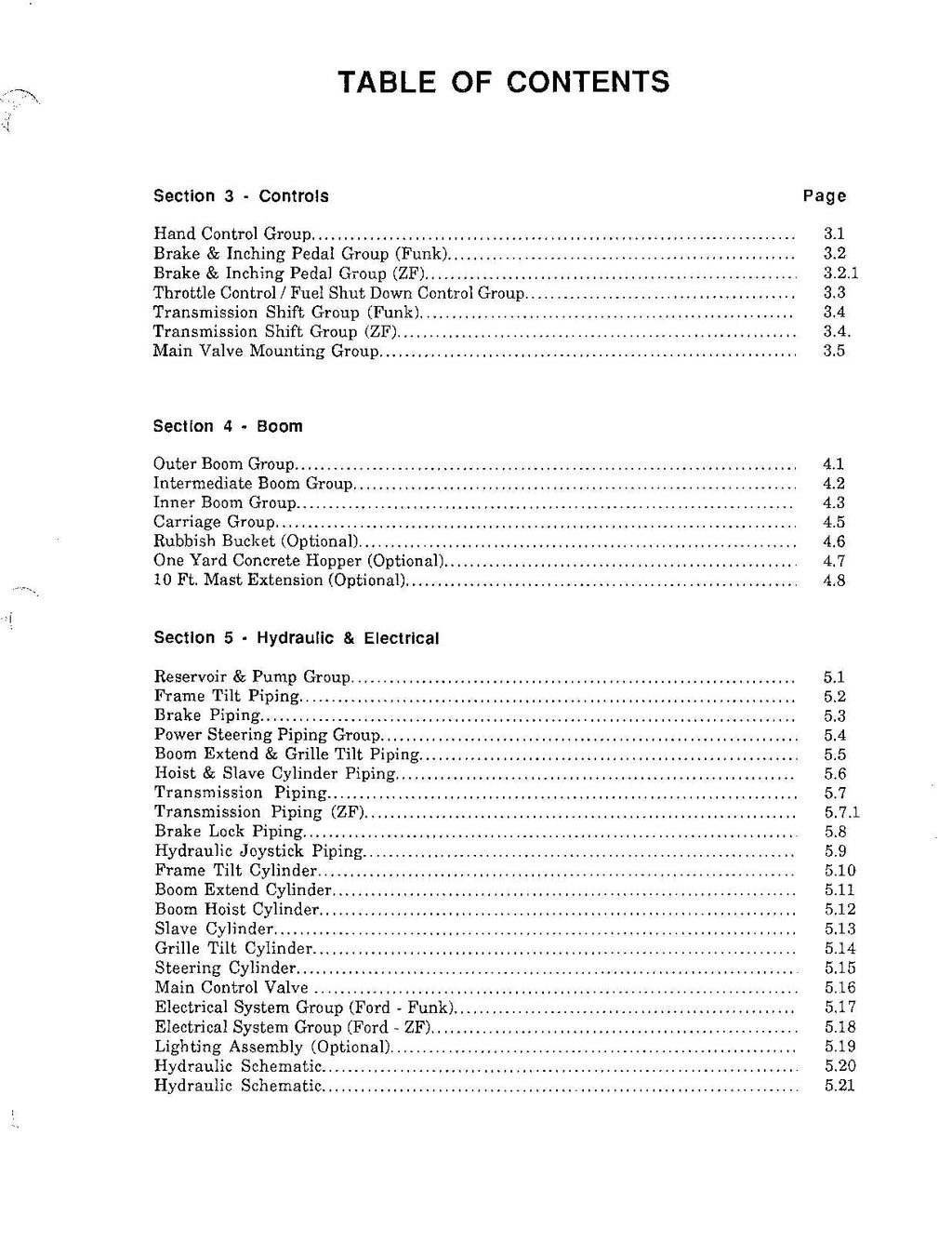 SKYTRAK 7038 Telehandler Parts Catalog Manual