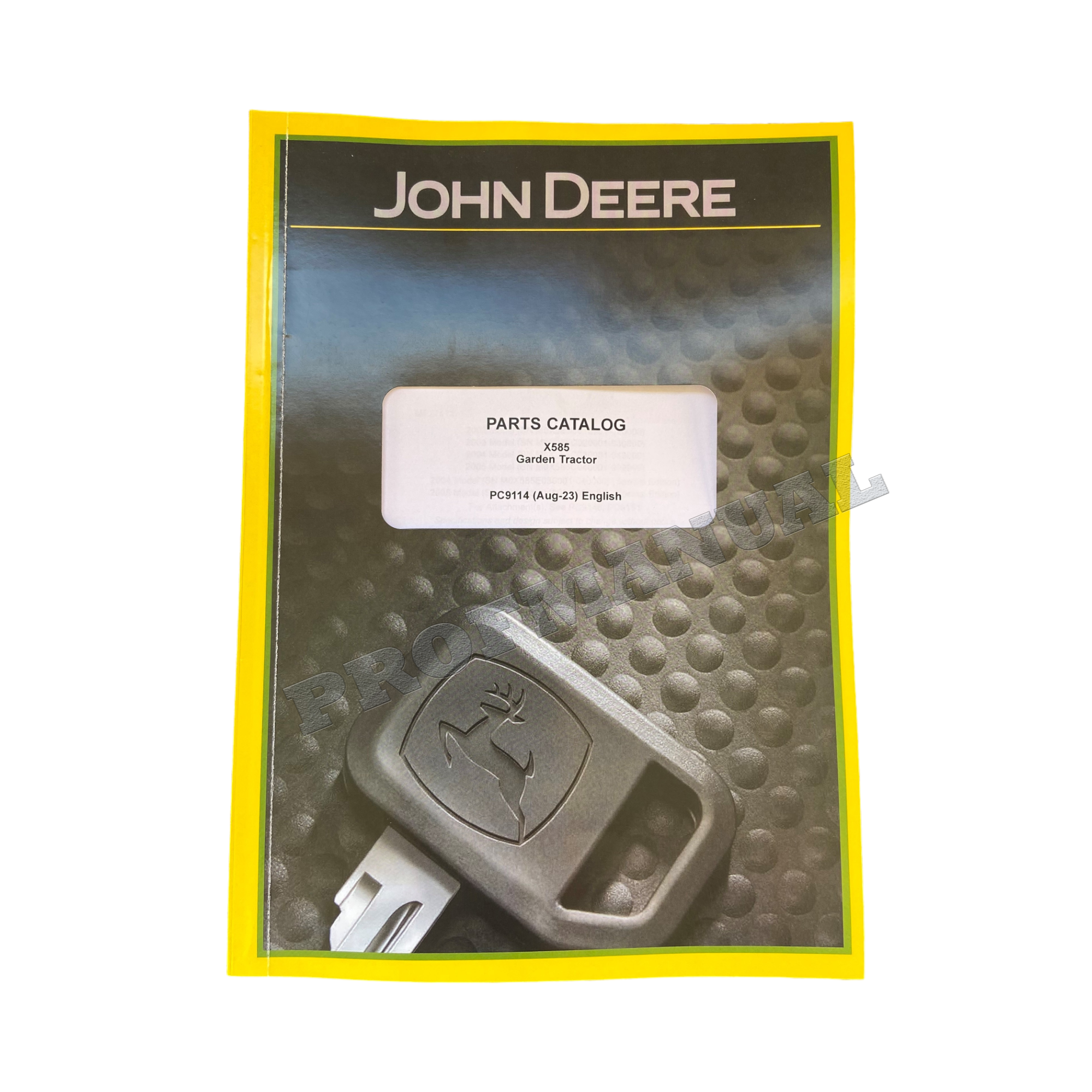 MANUAL DEL CATÁLOGO DE PIEZAS DEL TRACTOR JOHN DEERE X585 