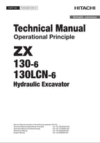 HITACHI ZAXIS ZX130-6 130LCN-6 Excavator Operational Principle Technical Manual