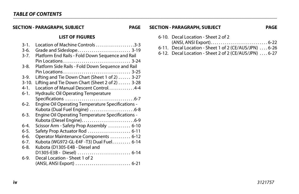JLG 330LRT 430LRT Scissor Lift Maintenance Operation Operators Manual 3121757