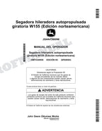 John Deere W155 hileradora Manual del Operador Español