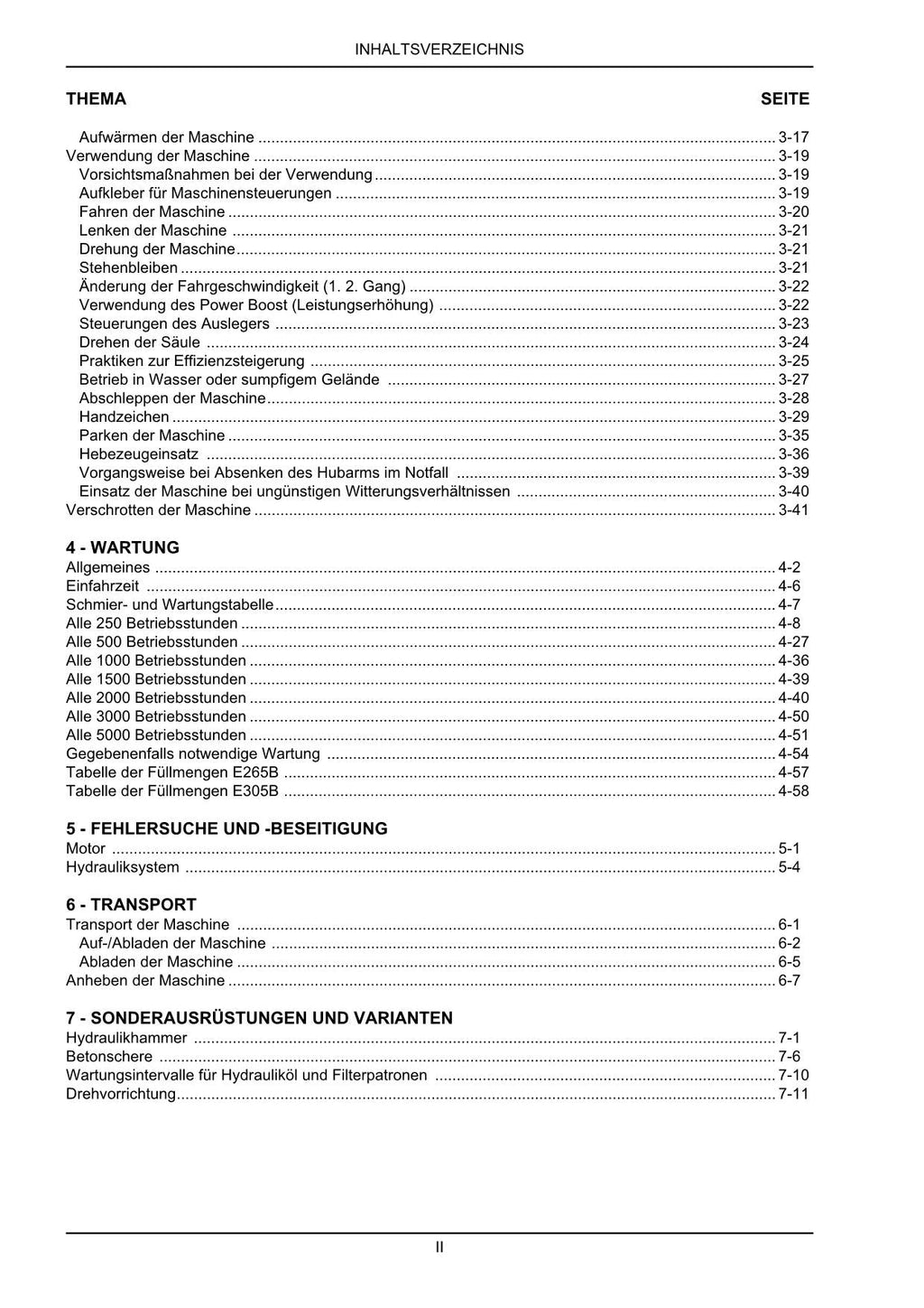 New Holland E265B E305B Bagger Betriebsanleitung