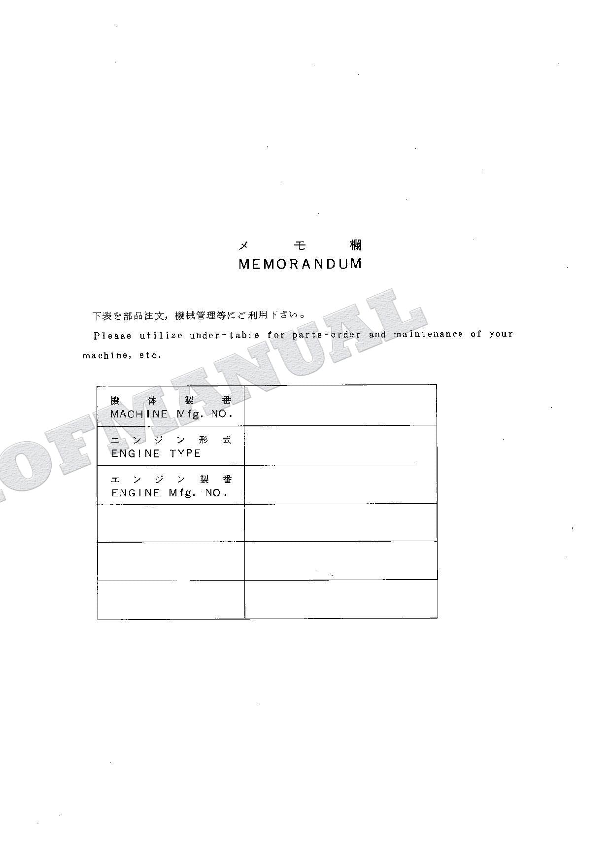 HITACHI EX120-3 Excavator Parts Catalog Manual SN 40001-