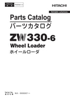 Hitachi ZW330-6 Wheel Loader Parts Catalog Manual SN NA 005001-up
